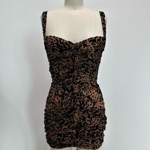 House of Cb Cloe leopard mini dress